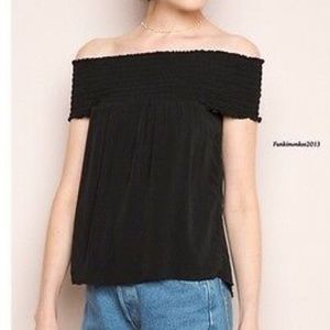 Black Off-the-Shoulder Top